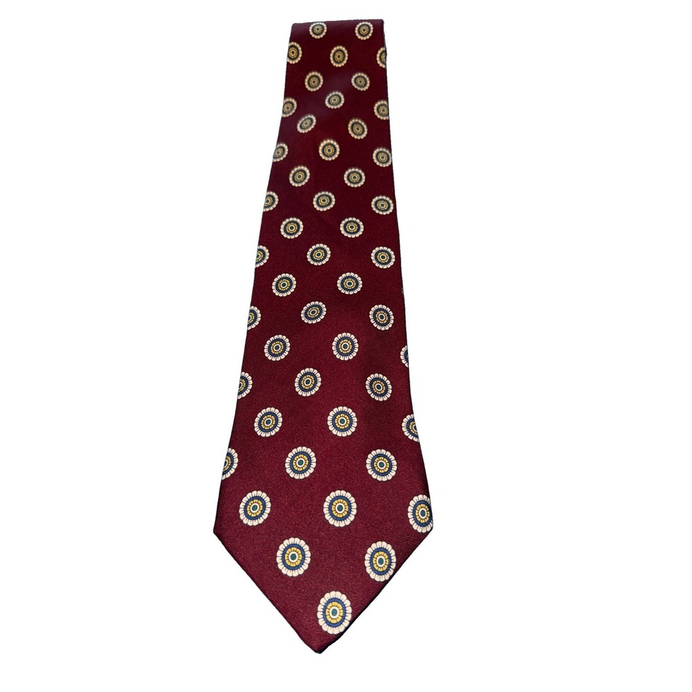 Brooks Brothers Makers Burgundy Medallion Silk Tie